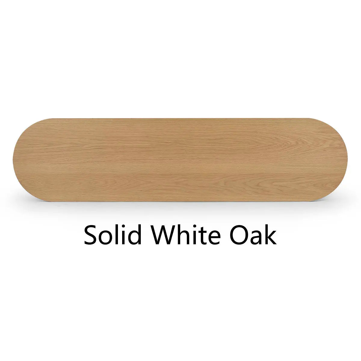 Aodai solid white oak wood tabletop, displaying grain texture, for Modern Oak Wood & Rattan Console Table.