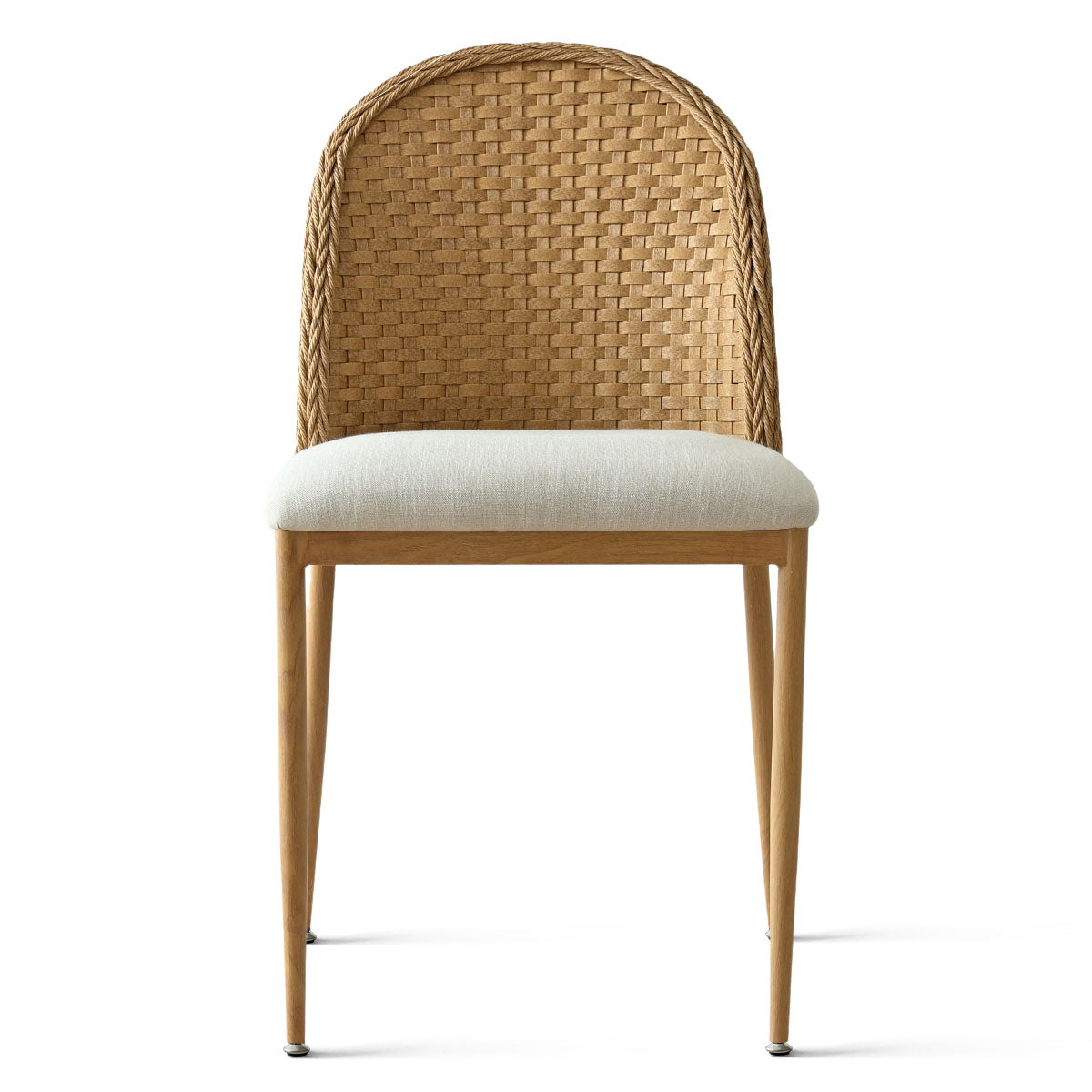 Barcelona Beige Rattan Upholstered Dining Chair (Set of 2)