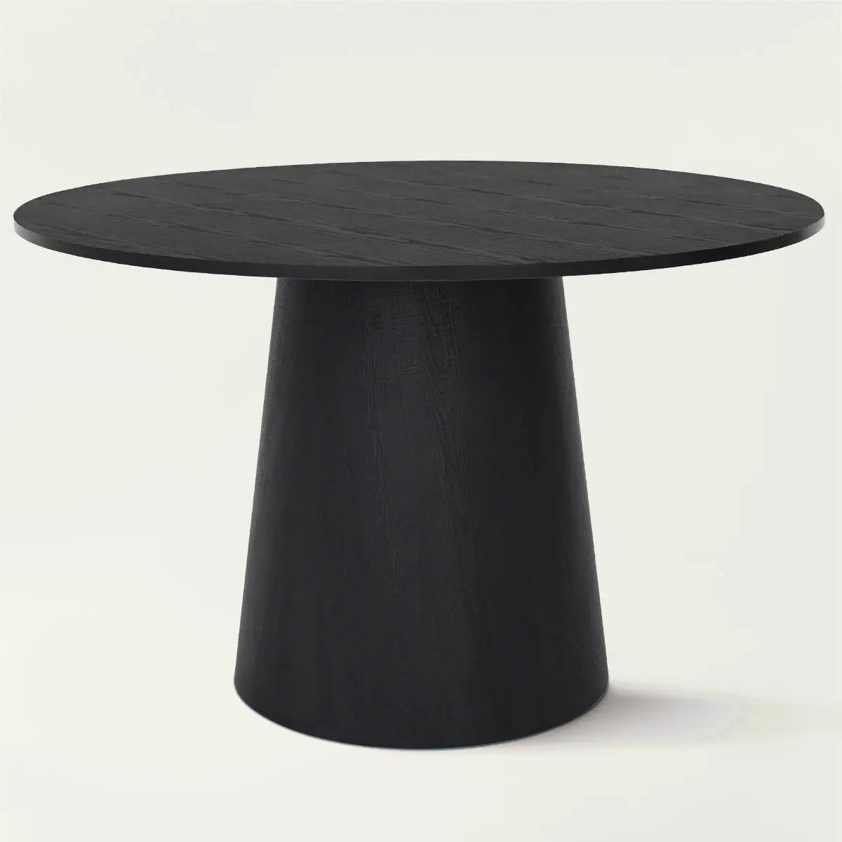 Dwen & Edwin Black Round Dining Table Set, minimalist design, suitable for dining room settings.