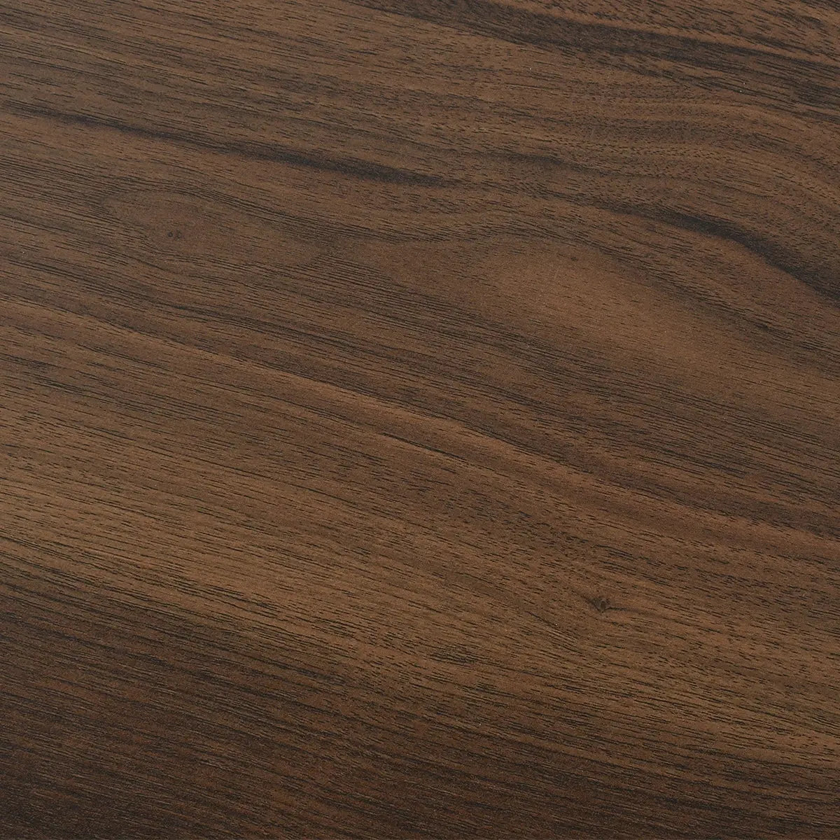 Wood texture detail of Dwen Modern Round Pedestal Dining Table, walnut finish.