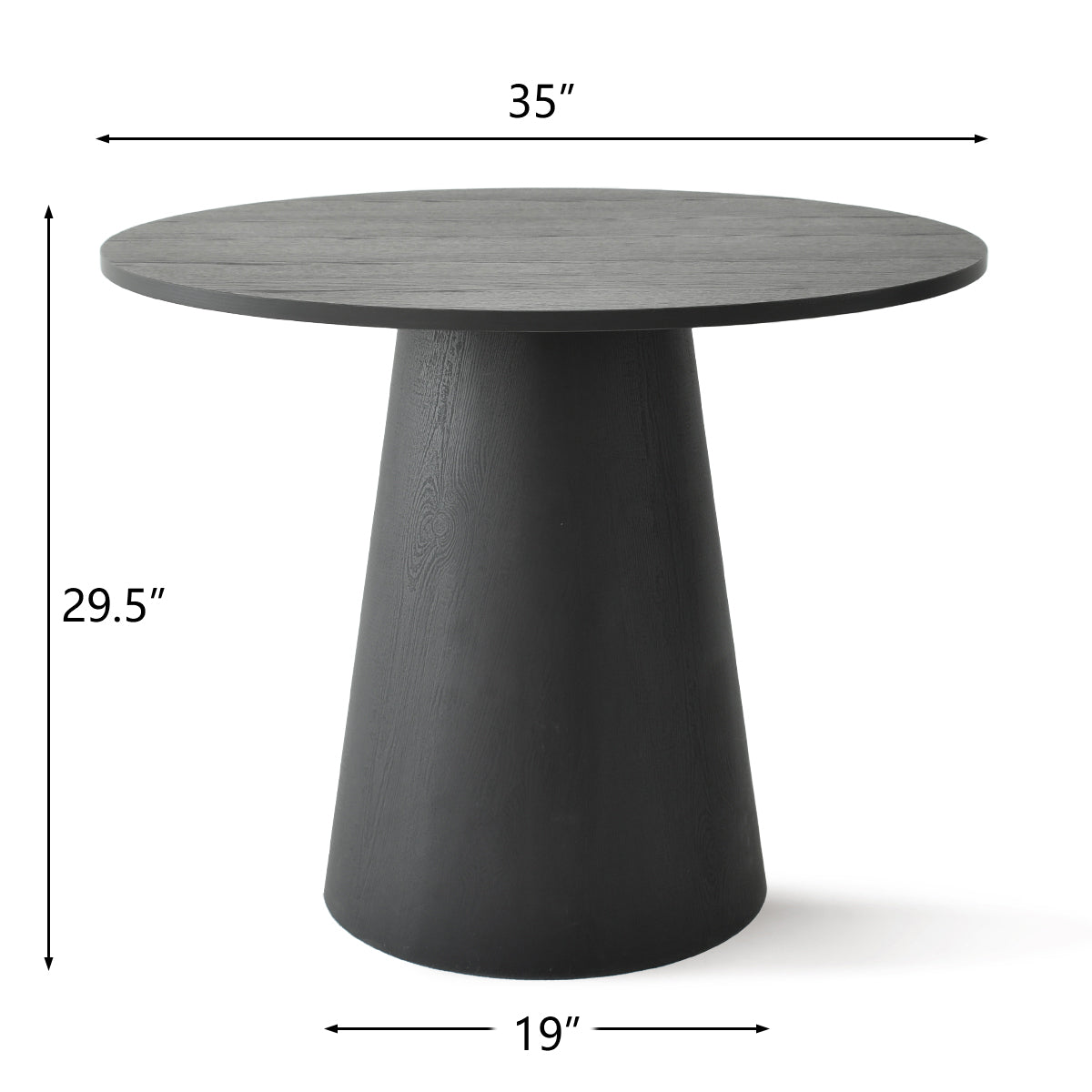 Dwen 35" Modern Round Pedestal Console Table