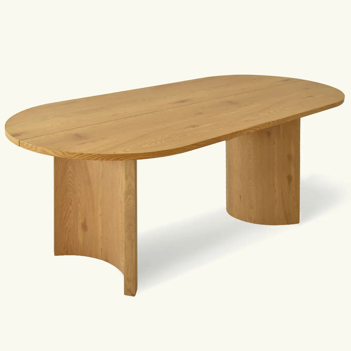 Dwen Modern Large Oval Dining Table, wooden design, light finish, perfect for contemporary dining rooms.