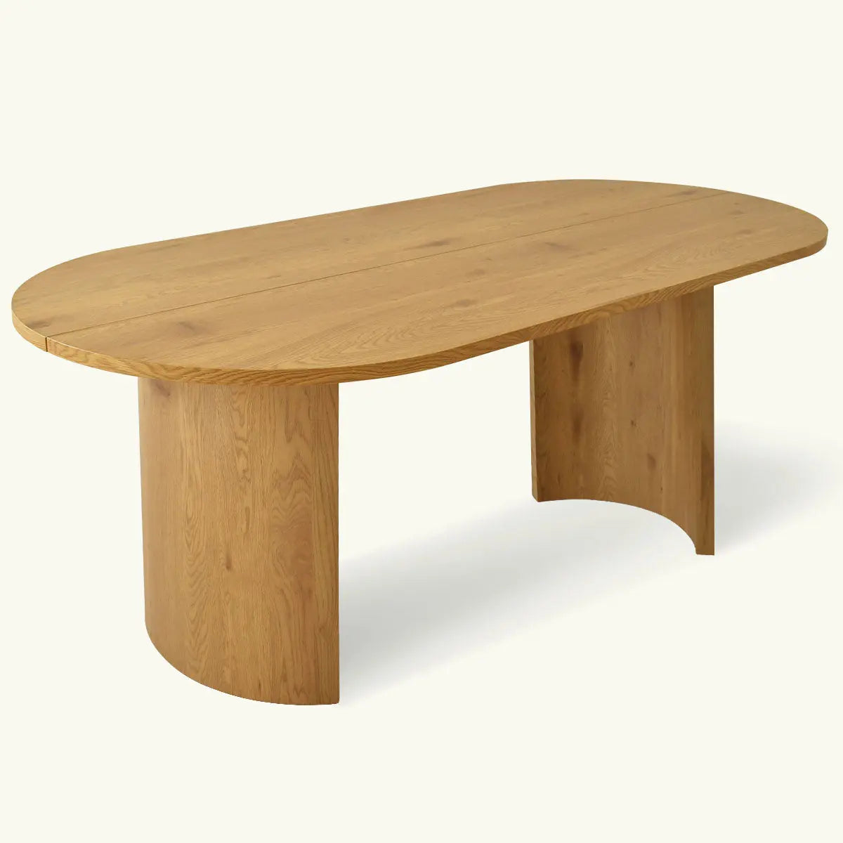 Dwen Modern Large Oval Dining Table, wooden finish, no visible background furniture or decor.