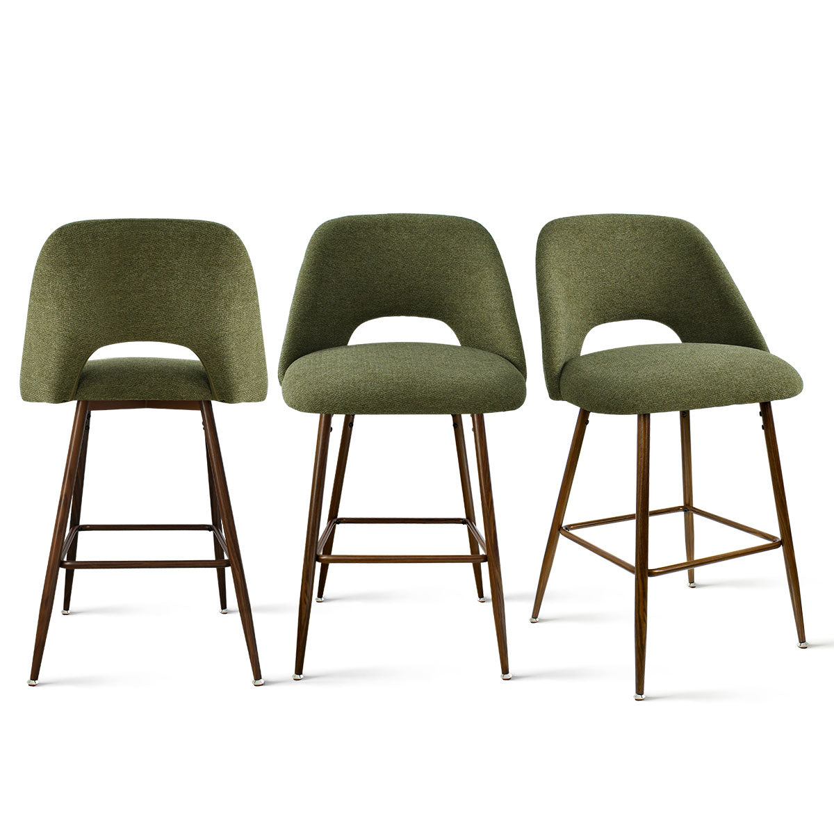 Edwin 26" Modern Upholstered Counter Stool (Set of 3)