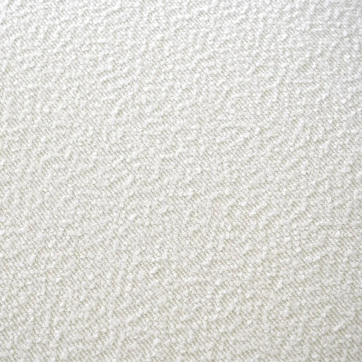 Close-up of textured white boucle fabric from Marse Boucle Upholstered Barrel Accent Chair.