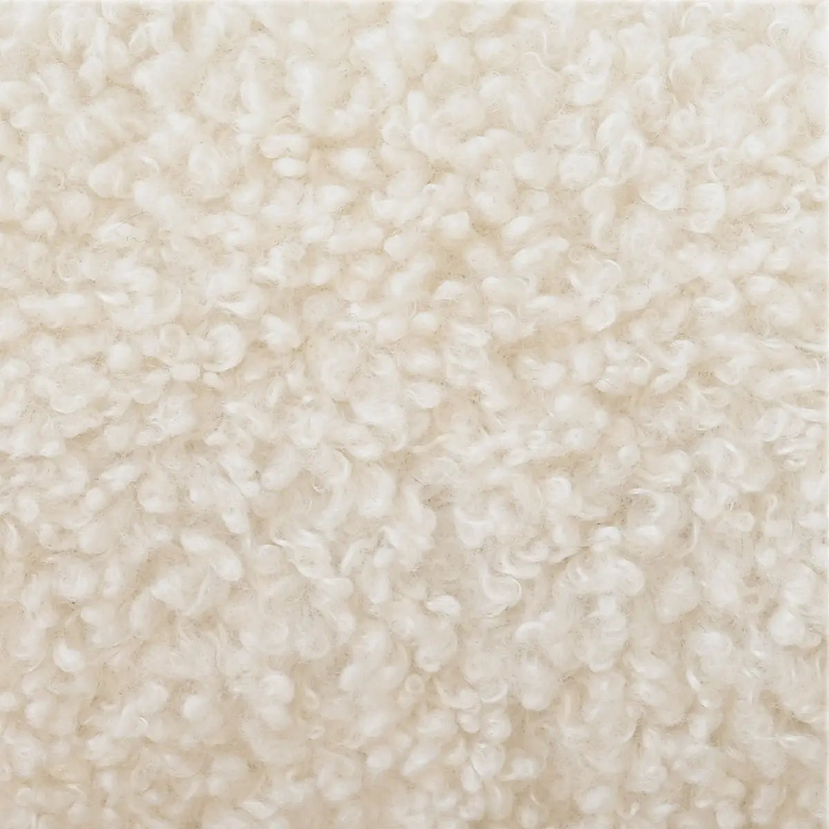 Close-up texture of Maye Beige Boucle Upholstered Living Room Chair fabric for modern interior design.