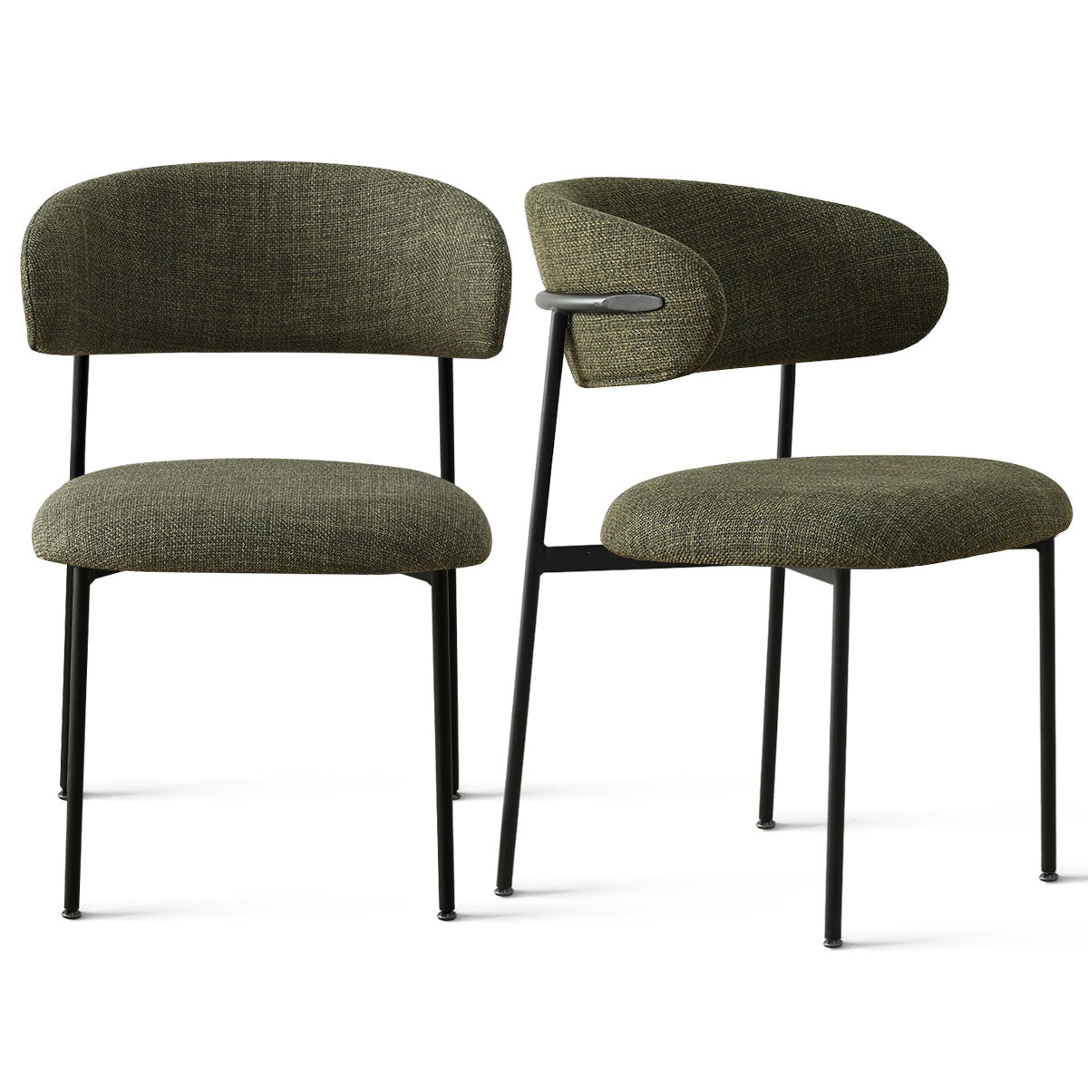 Merida Upholstered Dining Chair With Metal Legs (Set of 2)