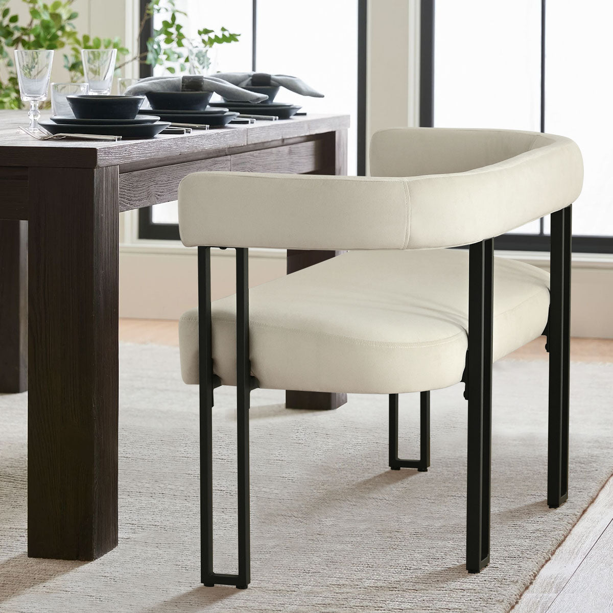 Mia 24" Modern Velvet Accent Counter Stool