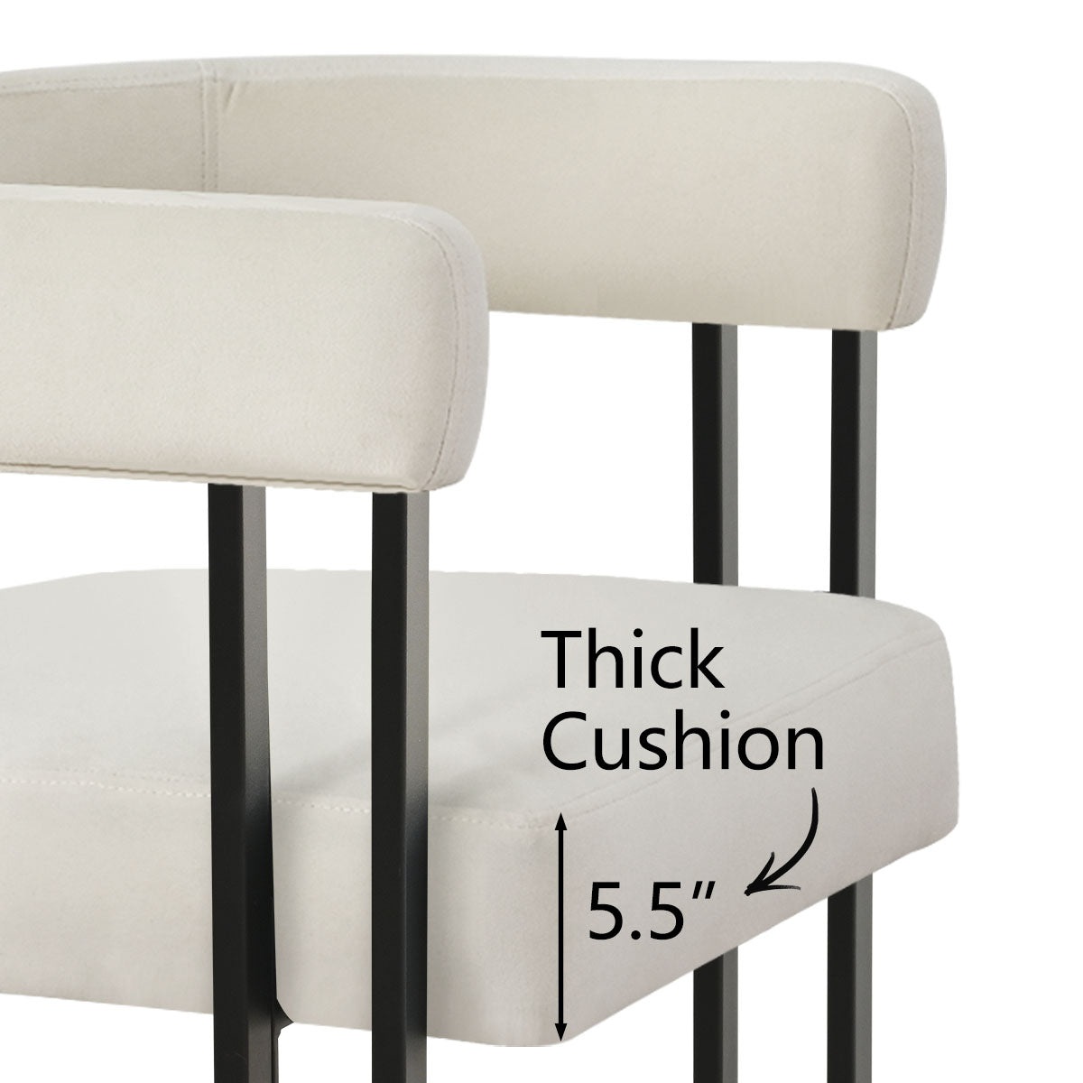 Mia 24" Modern Velvet Accent Counter Stool