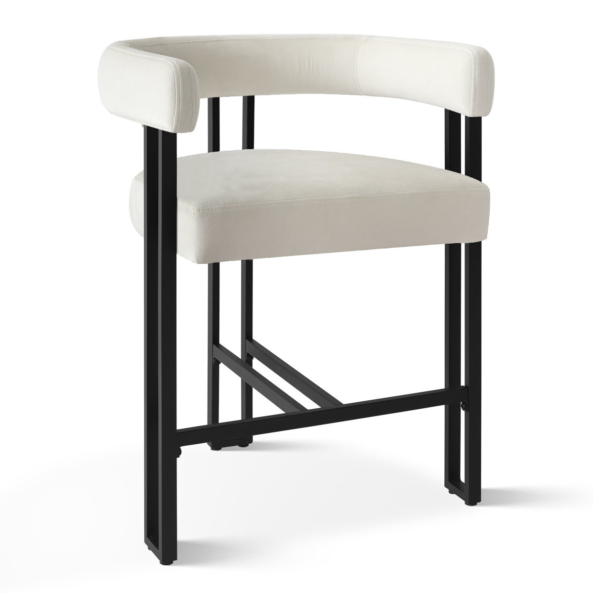 Mia 24" Modern Velvet Accent Counter Stool