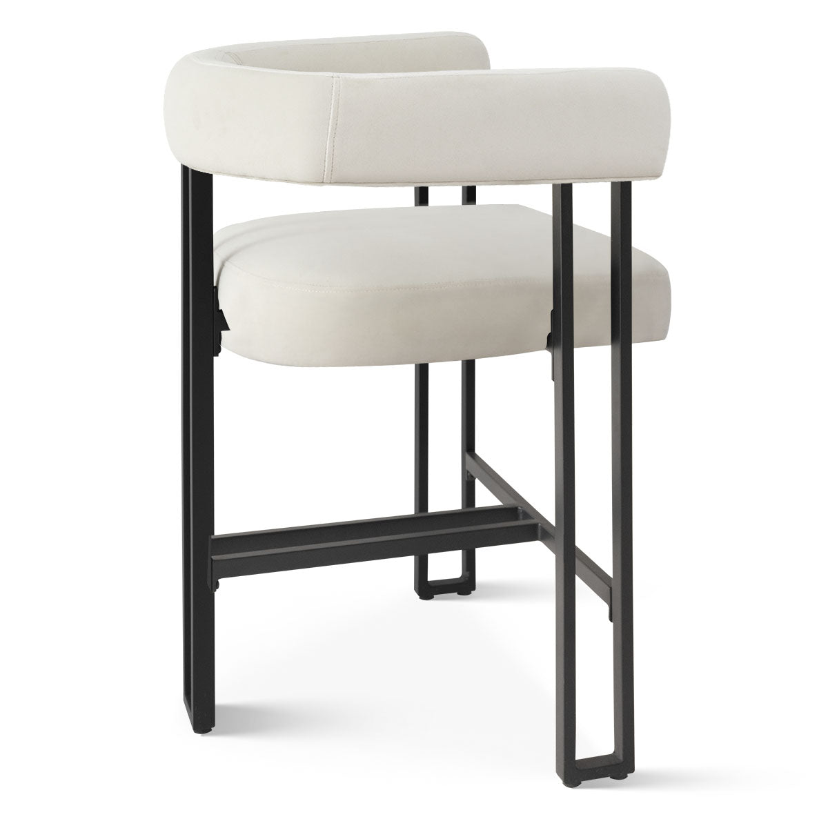 Mia 24" Modern Velvet Accent Counter Stool