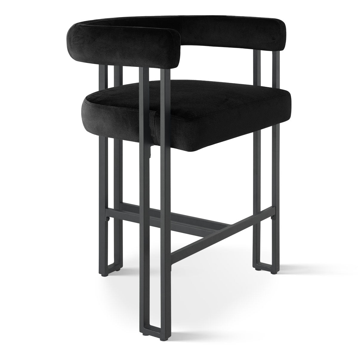 Mia 24" Modern Velvet Accent Counter Stool