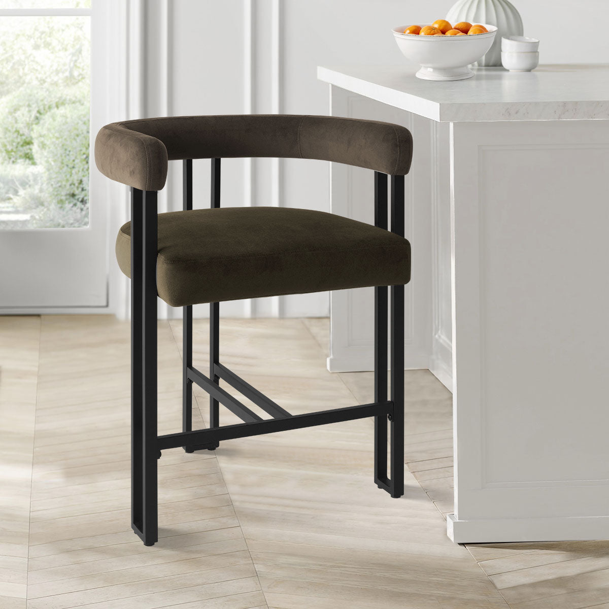 Modern Velvet Barstools - cheapest PAIR