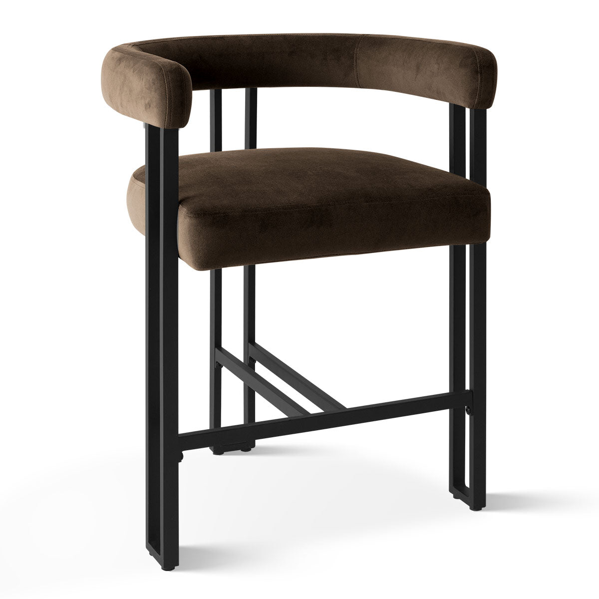 Mia 24" Modern Velvet Accent Counter Stool