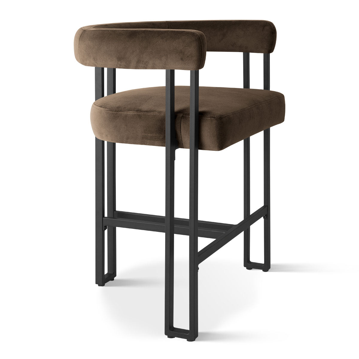 Mia 24" Modern Velvet Accent Counter Stool