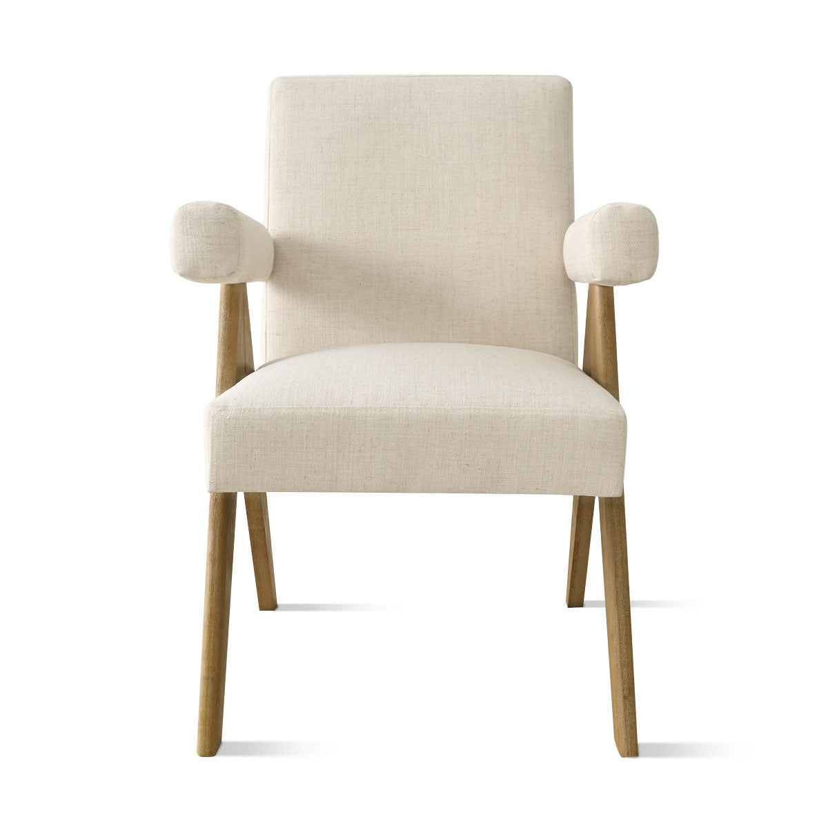 Morgan Mid Century Modern Upholstered Dining Chair with Arms (1-Piece)