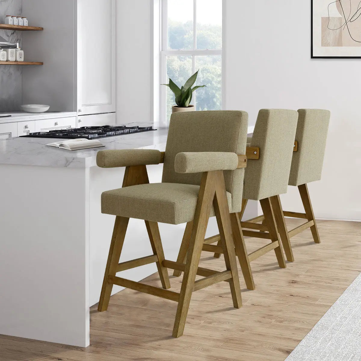 Kitchen stool with arms sale