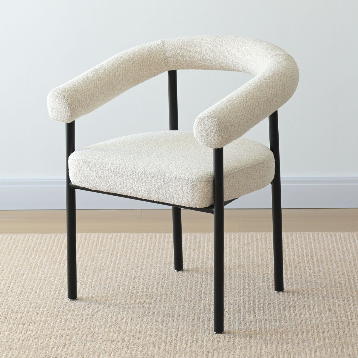 New York Modern Boucle Upholstered Dining Chair (Set of 2)