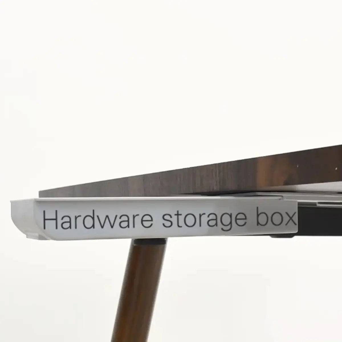 Hardware storage box detail of Odense Extendable Rectangular Dining Table by Odense Furniture.