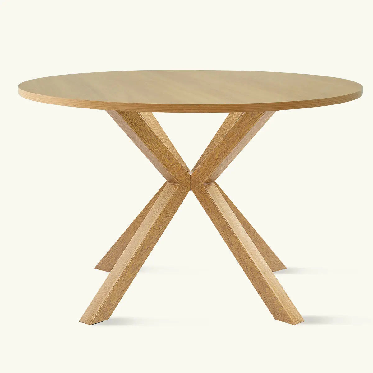 Oliver Modern Round Dining Table with minimalist wooden design, suitable for dining room settings.