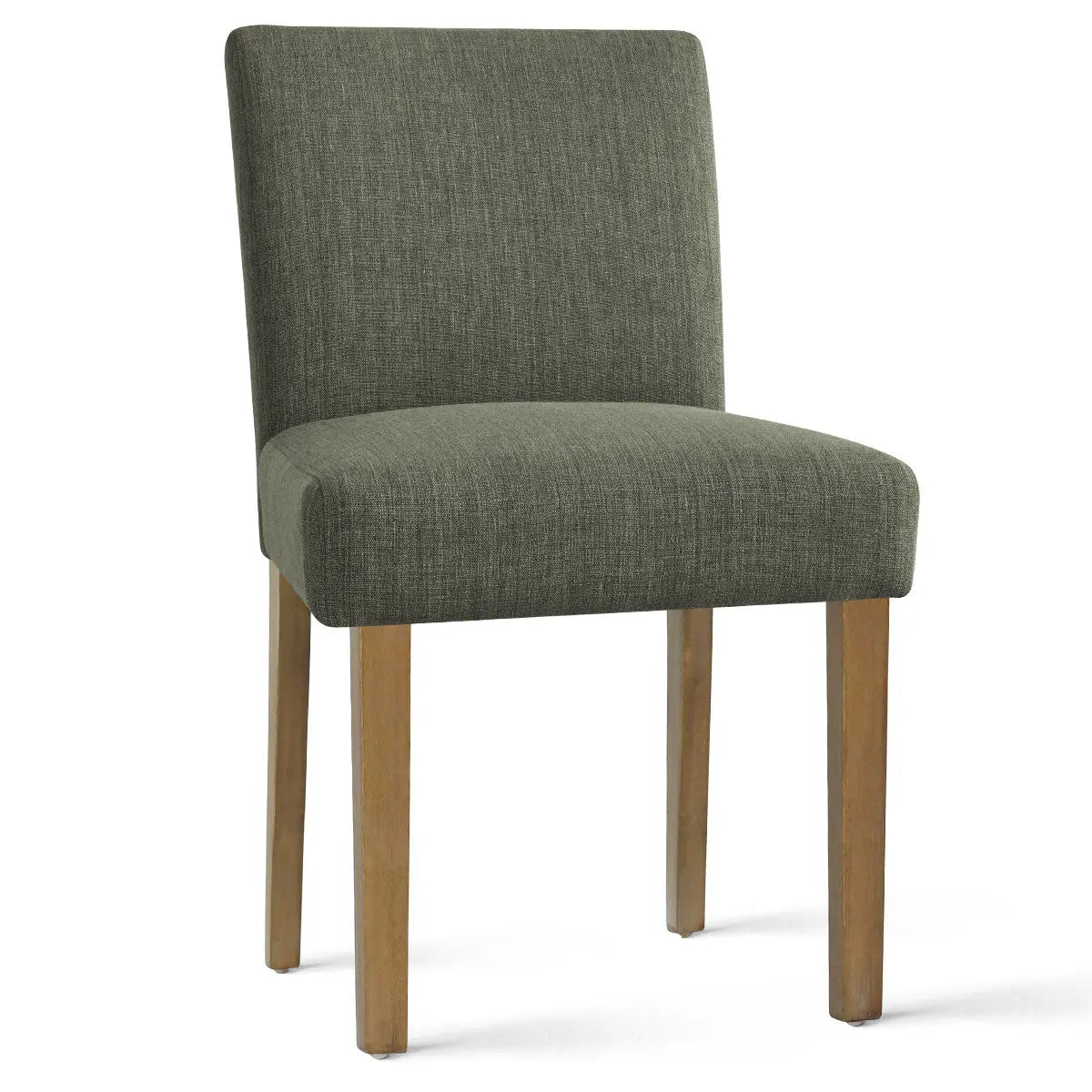 Green North Upholstered Dining Chair with wooden legs, elegant modern design, perfect for dining room.