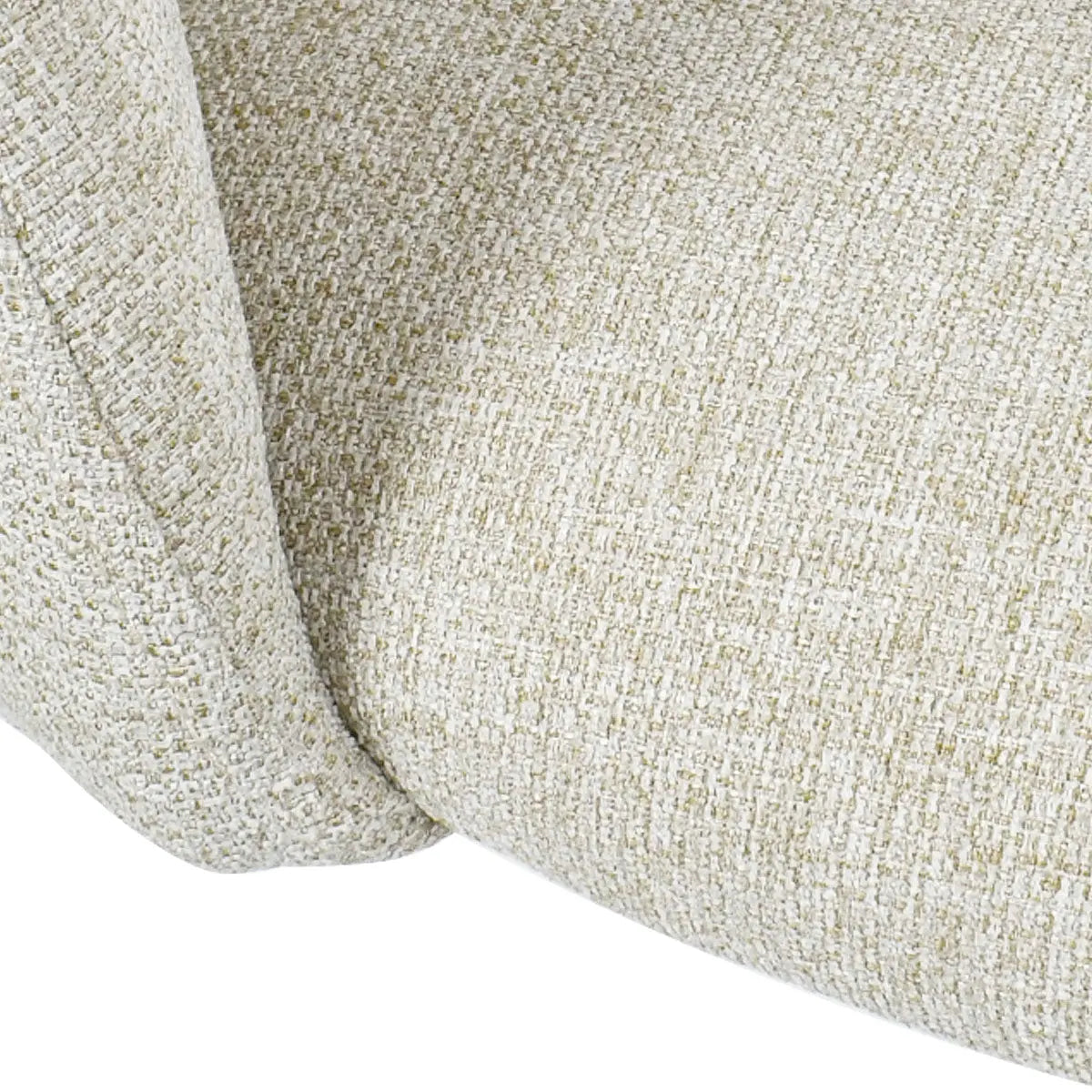 Bruno Modern Upholstered Swivel Adjustable Stool fabric texture, close-up view, beige upholstery.