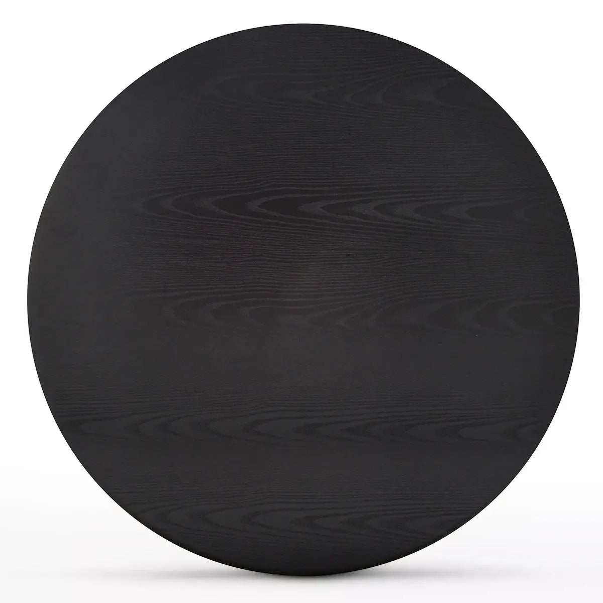 Oliver Modern Round Dining Table, sleek black finish, no visible dimensions or setting.